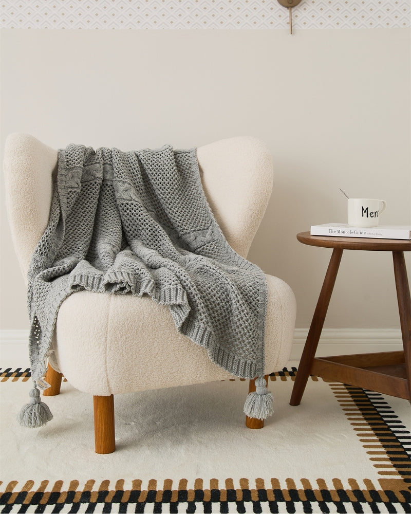 plaid au crochet moderne