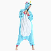 Pyjama bleu et blanc style licorne pour homme