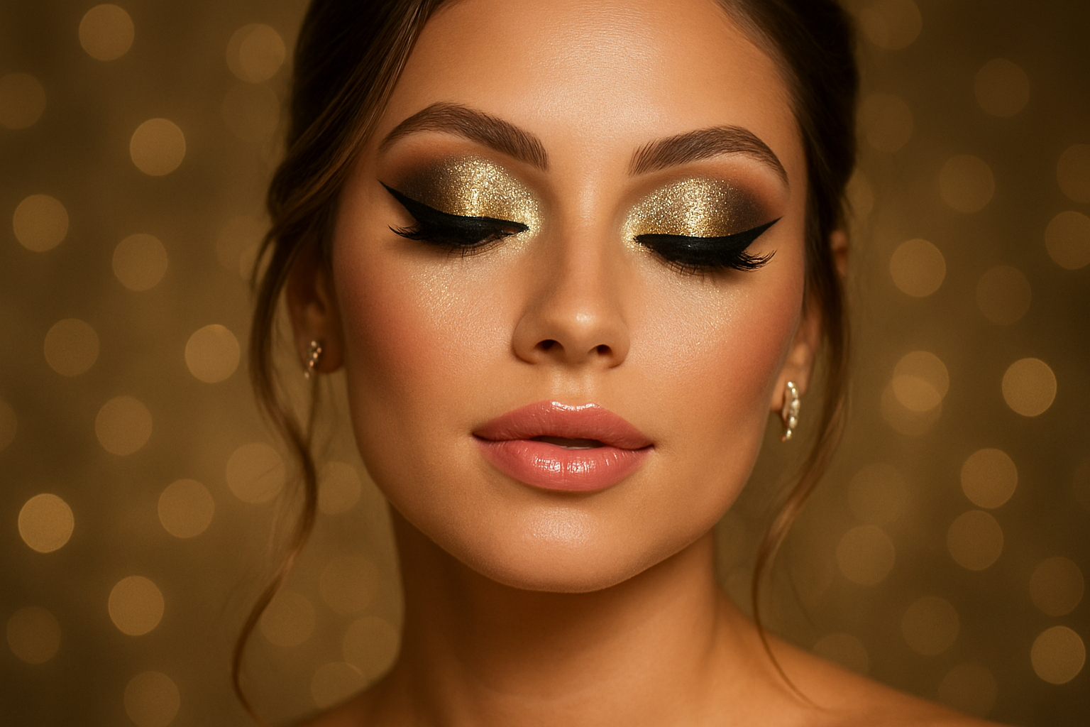 Maquillage et coiffure festifs 2025 : idées pour briller aux réveillons