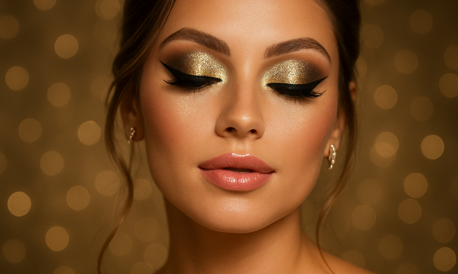 Maquillage et coiffure festifs 2025 : idées pour briller aux réveillons