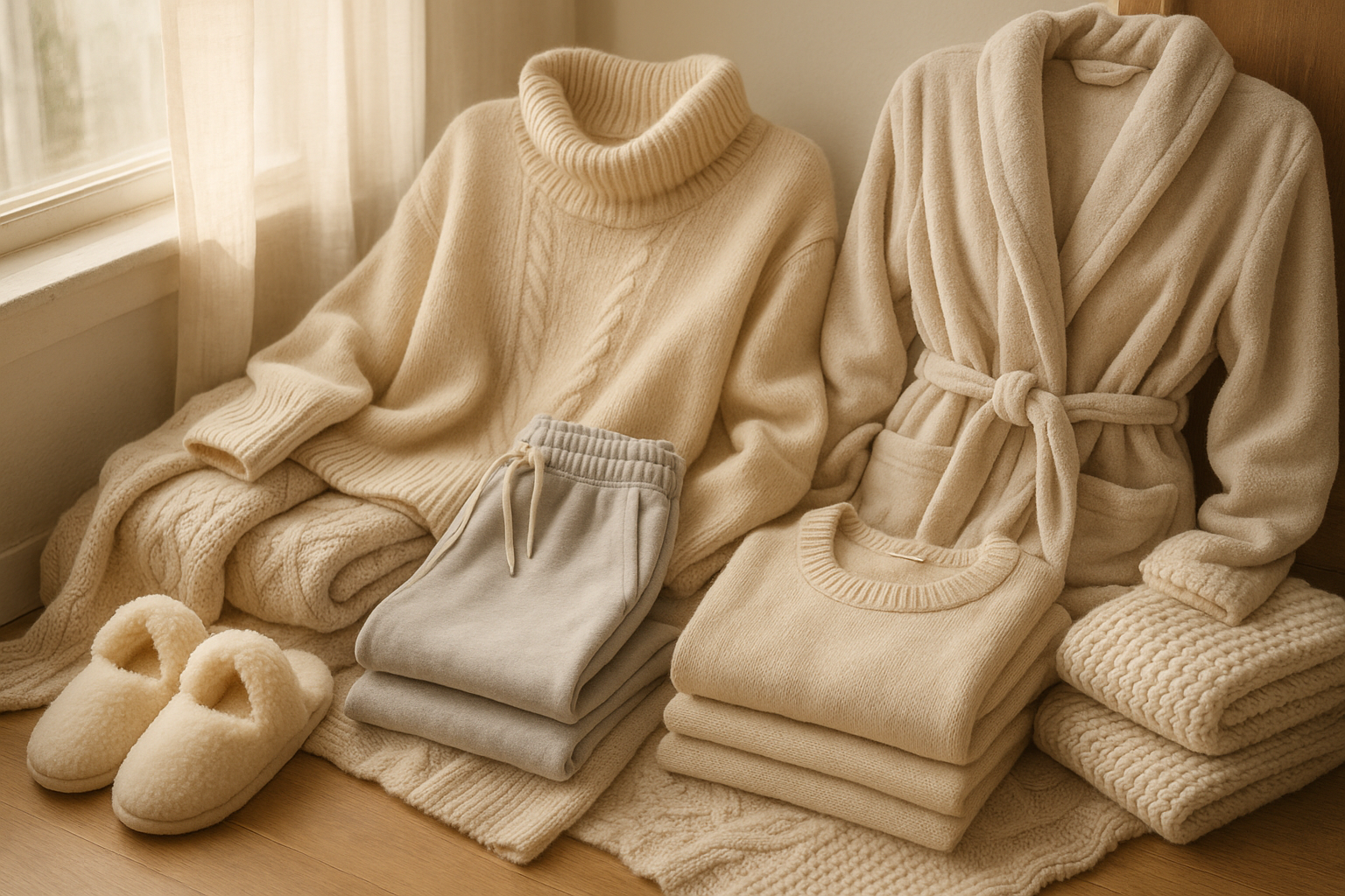 Tenues cocooning : les vêtements doux et confortables à avoir chez soi