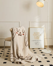 Plaid cocooning couleur lin