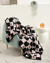 Plaid cocooning noir à carreaux