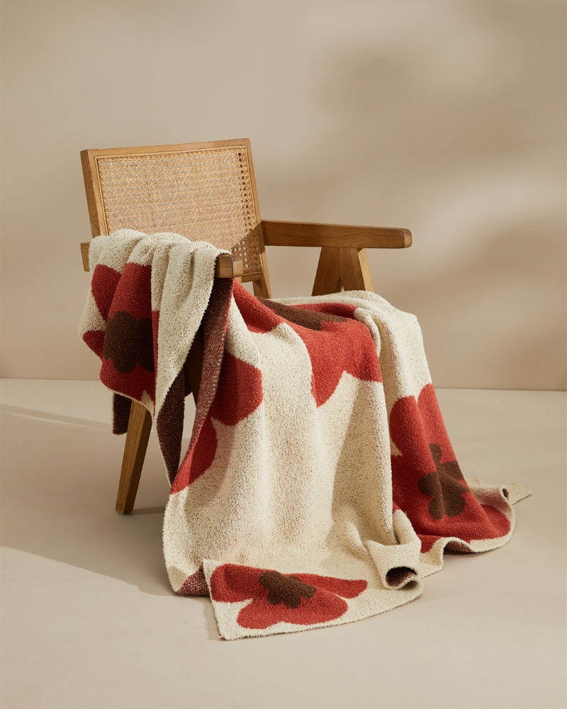 Plaid cocooning rouge et blanc