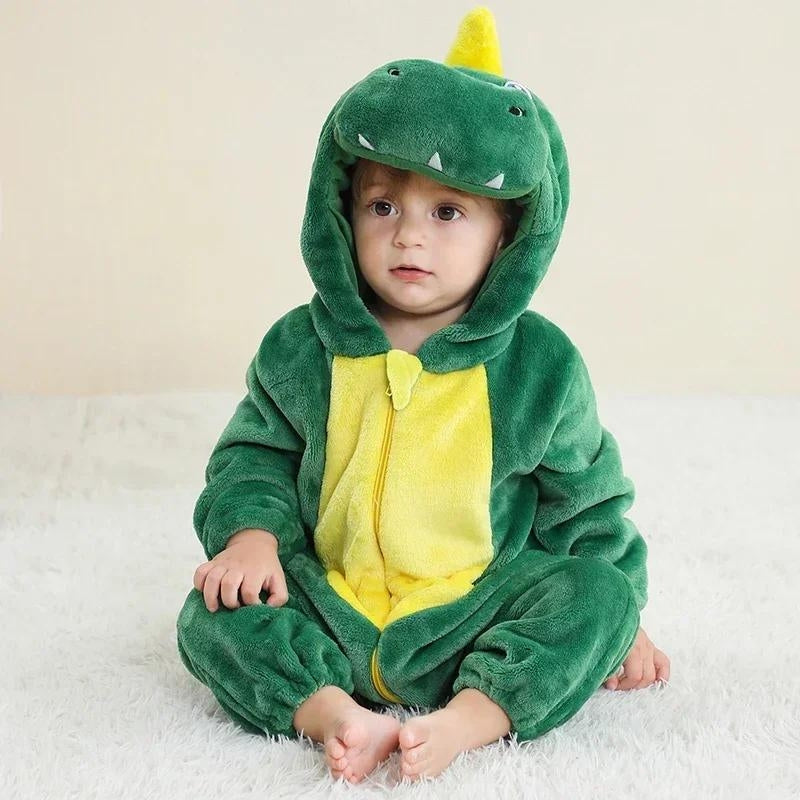 Vêtement Ours En Peluche 40 Cm - Pyjama Dinosaure Vert Doux Fermeture Velcro