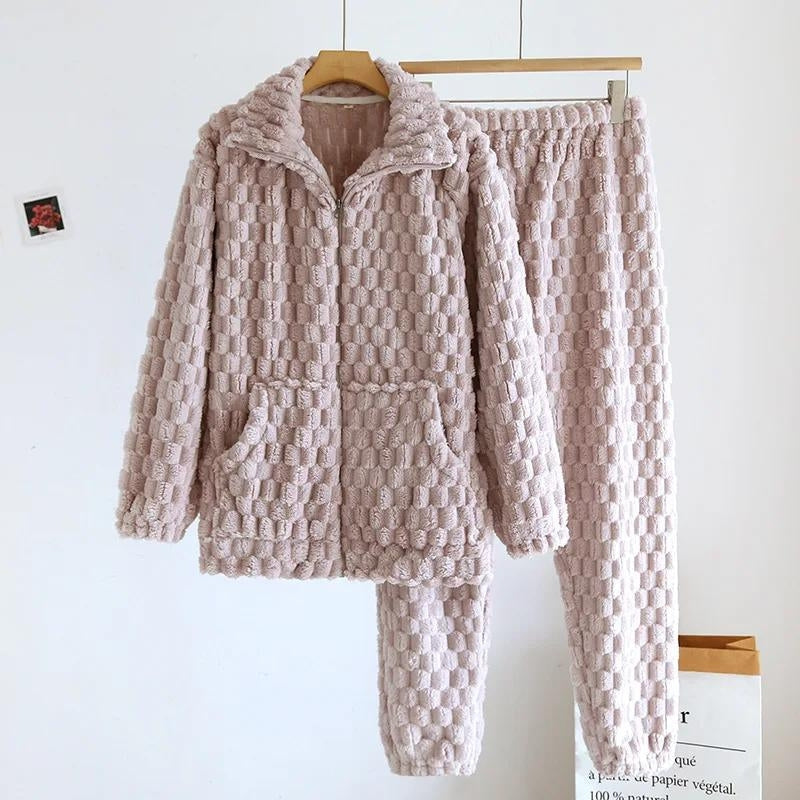 Pyjama Pilou Pilou hiver mauve femme