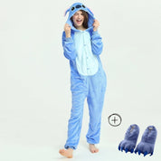 Pyjama Stitch bleu + chaussons