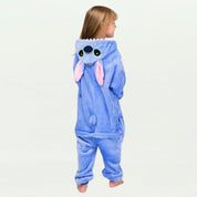 Combinaison pyjama Lilo et Stitch de couleur bleue pour enfant