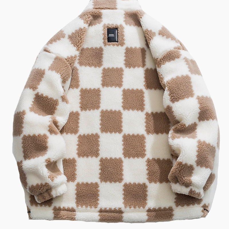 Veste en matière Pilou Pilou à carreaux pour homme
