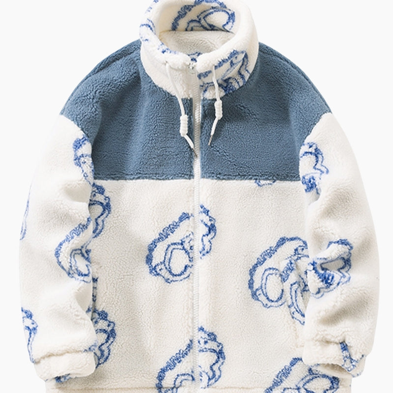 Veste Pilou Pilou bleue et blanche pour homme