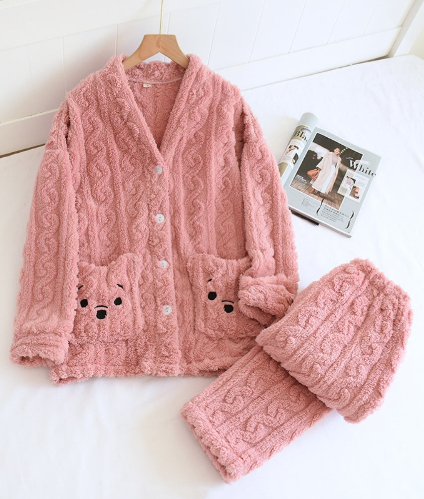 Ensemble pyjama polaire femme