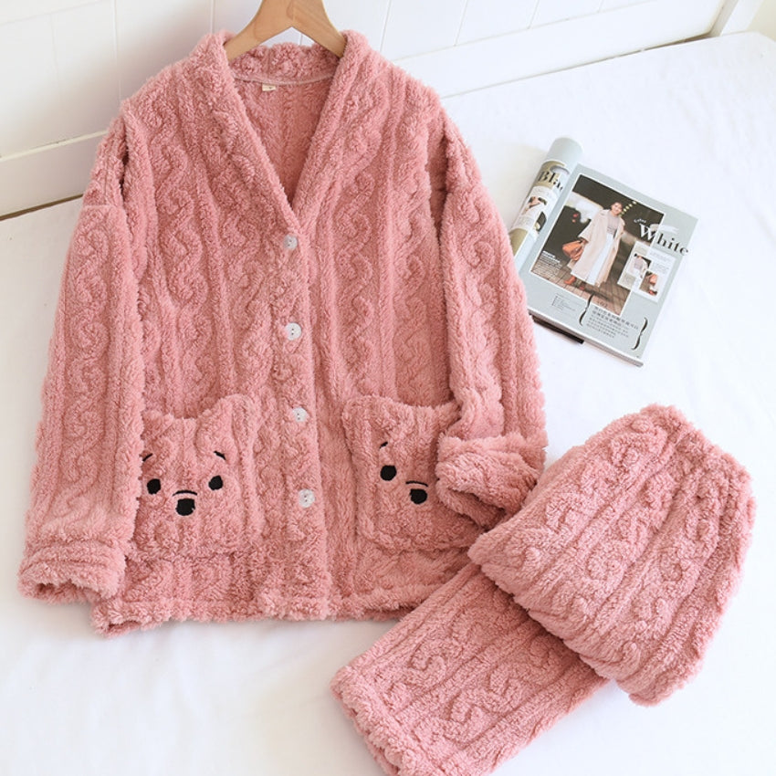 Ensemble pyjama polaire femme