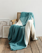 Plaid Pilou Pilou bleu turquoise